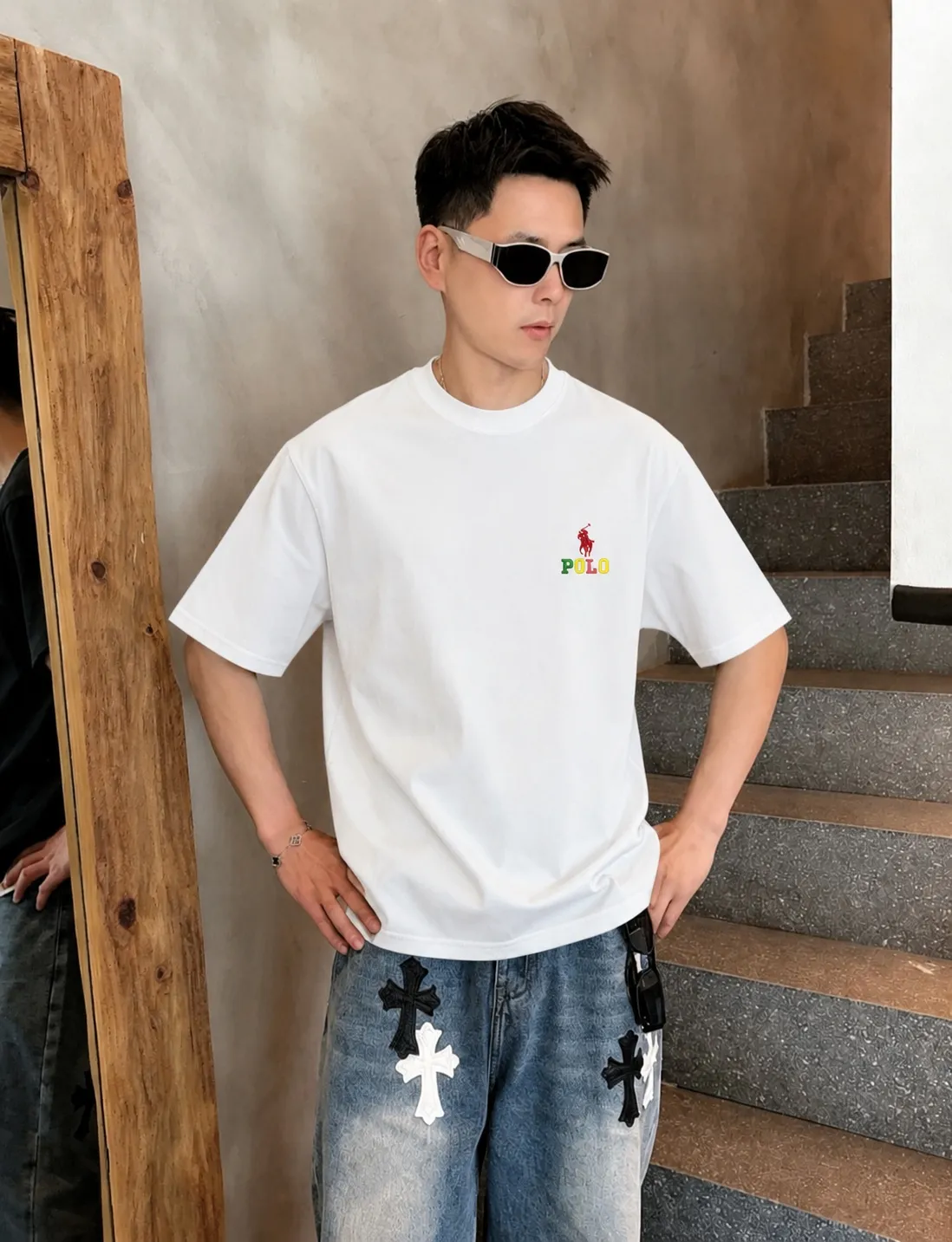 Ralph*Lauren* Hot Sale · g 《 》 tee ， Same Style ， : Black White Coffee Brown Size：S（90-130 ） M（125-150 ） L（135-165 ） XL（160-190 ） XXL（185 ）
